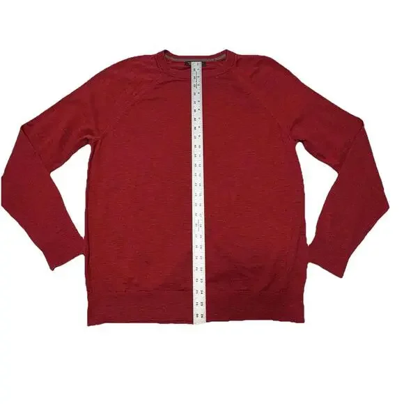 Banana Republics Organic SLUB Cotton Men’s Large Red Sweater - Picture 5 of 11
